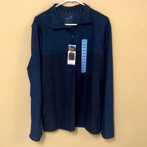 GapFit Active Half Zip, Blue, Mens Large